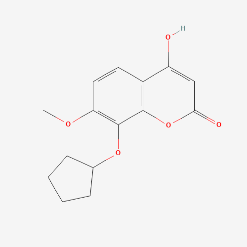 8-cyclopentyloxy-4-hydroxy-7-methoxychromen-2-one (CAS: 1001056-79-6) - Related Chemical Product