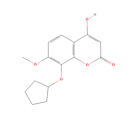 8-cyclopentyloxy-4-hydroxy-7-methoxychromen-2-one (CAS: 1001056-79-6) - Related Chemical Product