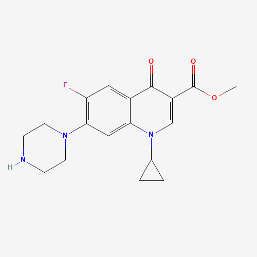 methyl 1-cyclopropyl-6-fluoro-4-oxo-7-piperazin-1-ylquinoline-3-carboxylate (CAS: 107884-23-1) - Related Chemical Product