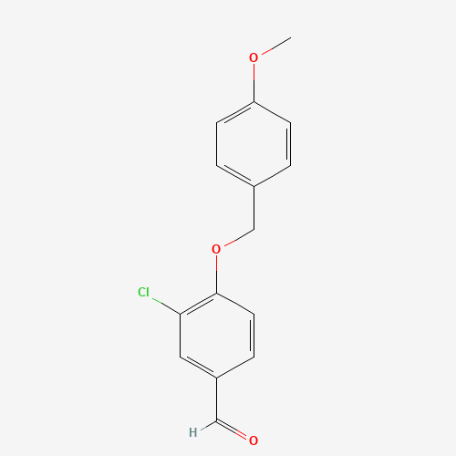 3-chloro-4-[(4-methoxyphenyl)methoxy]benzaldehyde (CAS: 851402-45-4) - Chemical Structure and Molecular Formula 