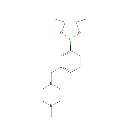 1-methyl-4-[[3-(4,4,5,5-tetramethyl-1,3,2-dioxaborolan-2-yl)phenyl]methyl]piperazine (CAS: 883738-27-0) - Related Chemical Product