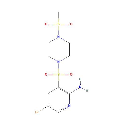 5-bromo-3-(4-methylsulfonylpiperazin-1-yl)sulfonylpyridin-2-amine (CAS: 1086063-42-4) - Related Chemical Product