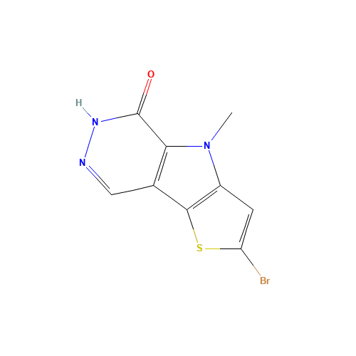 2-bromo-4-methyl-6H-thieno[3,4]pyrrolo[1,3-d]pyridazin-5-one (CAS: 1221186-56-6) - Chemical Structure and Molecular Formula 