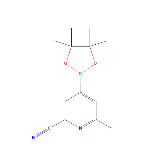 6-methyl-4-(4,4,5,5-tetramethyl-1,3,2-dioxaborolan-2-yl)pyridine-2-carbonitrile (CAS: 1228431-18-2) - Related Chemical Product