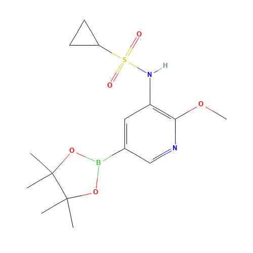 N-[2-methoxy-5-(4,4,5,5-tetramethyl-1,3,2-dioxaborolan-2-yl)pyridin-3-yl]cyclopropanesulfonamide (CAS: 1083326-71-9) - Related Chemical Product
