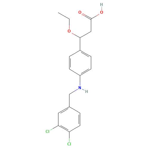 3-[4-[(3,4-dichlorophenyl)methylamino]phenyl]-3-ethoxypropanoic acid (CAS: 1202575-31-2) - Related Chemical Product