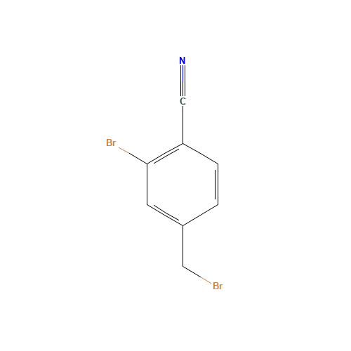 2-bromo-4-(bromomethyl)benzonitrile (CAS: 89892-38-6) - Chemical Structure and Molecular Formula 