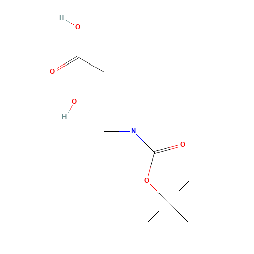 2-[3-hydroxy-1-[(2-methylpropan-2-yl)oxycarbonyl]azetidin-3-yl]acetic acid (CAS: 1154760-03-8) - Related Chemical Product