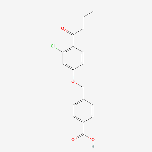 4-[(4-butanoyl-3-chlorophenoxy)methyl]benzoic acid (CAS: 1164-19-8) - Related Chemical Product