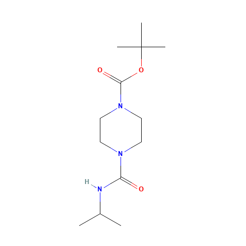 tert-butyl 4-(propan-2-ylcarbamoyl)piperazine-1-carboxylate (CAS: 1442474-86-3) - Chemical Structure and Molecular Formula 