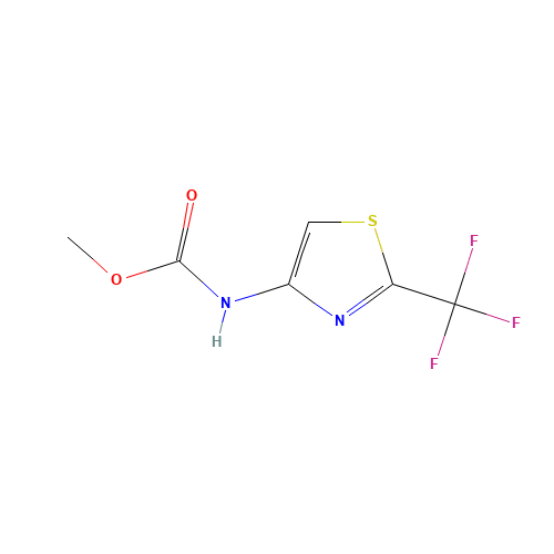 methyl N-[2-(trifluoromethyl)-1,3-thiazol-4-yl]carbamate (CAS: 1180526-69-5) - Chemical Structure and Molecular Formula 