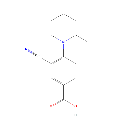 3-cyano-4-(2-methylpiperidin-1-yl)benzoic acid (CAS: 1140462-08-3) - Related Chemical Product