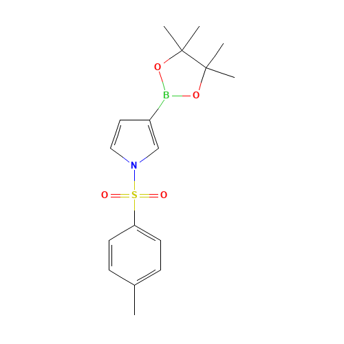 1-(4-methylphenyl)sulfonyl-3-(4,4,5,5-tetramethyl-1,3,2-dioxaborolan-2-yl)pyrrole (CAS: 1218791-03-7) - Chemical Structure and Molecular Formula 