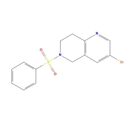 6-(benzenesulfonyl)-3-bromo-7,8-dihydro-5H-1,6-naphthyridine (CAS: 625099-99-2) - Related Chemical Product