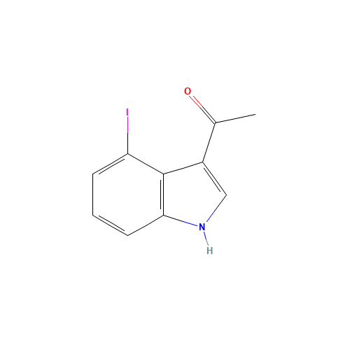 1-(4-iodo-1H-indol-3-yl)ethanone (CAS: 72527-77-6) - Chemical Structure and Molecular Formula 