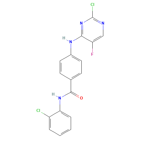 4-[(2-chloro-5-fluoropyrimidin-4-yl)amino]-N-(2-chlorophenyl)benzamide (CAS: 1158838-41-5) - Related Chemical Product