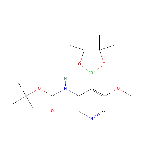 tert-butyl N-[5-methoxy-4-(4,4,5,5-tetramethyl-1,3,2-dioxaborolan-2-yl)pyridin-3-yl]carbamate (CAS: 1105675-61-3) - Related Chemical Product