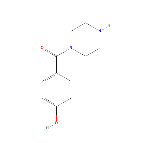 (4-hydroxyphenyl)-piperazin-1-ylmethanone (CAS: 563538-33-0) - Chemical Structure and Molecular Formula 