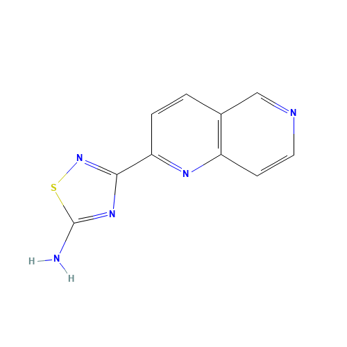 3-(1,6-naphthyridin-2-yl)-1,2,4-thiadiazol-5-amine (CAS: 1179360-33-8) - Chemical Structure and Molecular Formula 