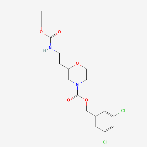 (3,5-dichlorophenyl)methyl 2-[2-[(2-methylpropan-2-yl)oxycarbonylamino]ethyl]morpholine-4-carboxylate (CAS: 1613513-05-5) - Related Chemical Product