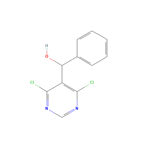 (4,6-dichloropyrimidin-5-yl)-phenylmethanol (CAS: 109574-98-3) - Chemical Structure and Molecular Formula 