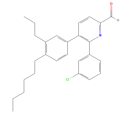 6-(3-chlorophenyl)-5-(4-hexyl-3-propylphenyl)pyridine-2-carbaldehyde (CAS: 1350436-46-2) - Related Chemical Product
