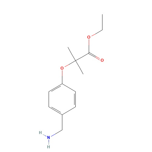 ethyl 2-[4-(aminomethyl)phenoxy]-2-methylpropanoate (CAS: 55458-83-8) - Related Chemical Product