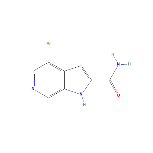 4-bromo-1H-pyrrolo[2,3-c]pyridine-2-carboxamide (CAS: 1086065-84-0) - Chemical Structure and Molecular Formula 