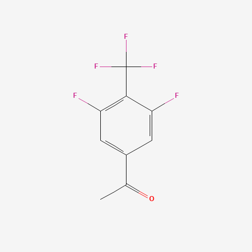 1-[3,5-difluoro-4-(trifluoromethyl)phenyl]ethanone (CAS: 1189359-39-4) - Chemical Structure and Molecular Formula 