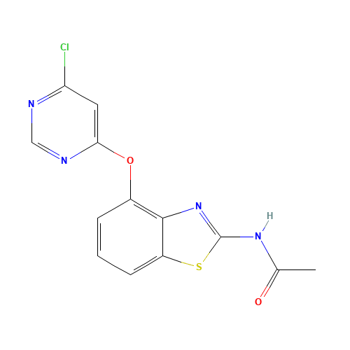 N-[4-(6-chloropyrimidin-4-yl)oxy-1,3-benzothiazol-2-yl]acetamide (CAS: 659731-34-7) - Related Chemical Product