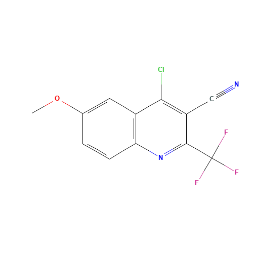 4-chloro-6-methoxy-2-(trifluoromethyl)quinoline-3-carbonitrile (CAS: 959271-96-6) - Related Chemical Product