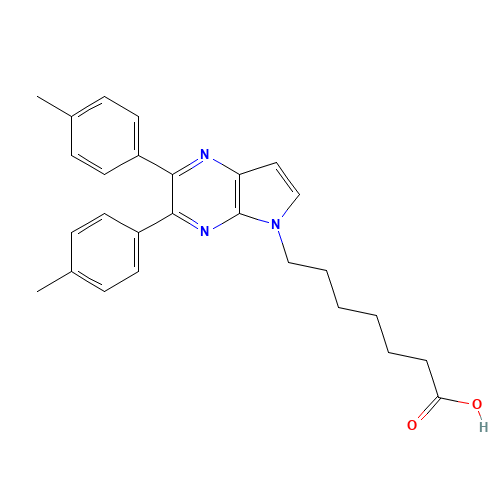 7-[2,3-bis(4-methylphenyl)pyrrolo[2,3-b]pyrazin-5-yl]heptanoic acid (CAS: 1447769-90-5) - Related Chemical Product