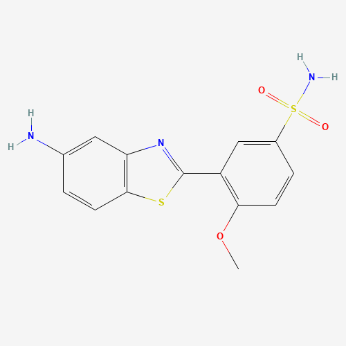 3-(5-amino-1,3-benzothiazol-2-yl)-4-methoxybenzenesulfonamide (CAS: 863770-94-9) - Chemical Structure and Molecular Formula 