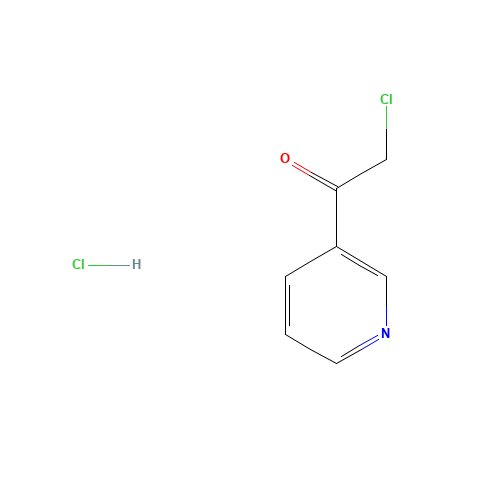 2-chloro-1-pyridin-3-ylethanone;hydrochloride (CAS: 61889-48-3) - Chemical Structure and Molecular Formula 