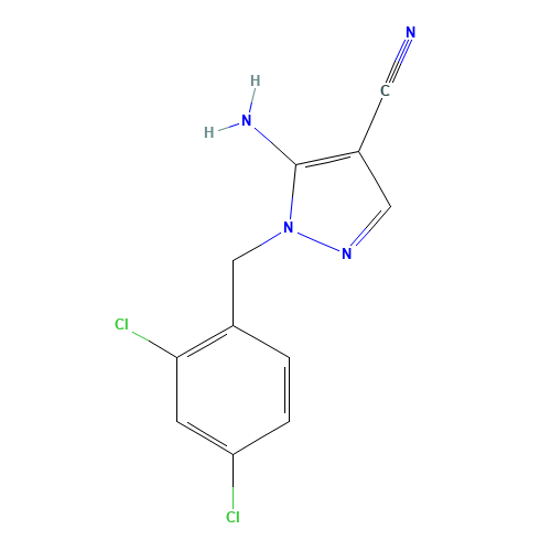 5-amino-1-[(2,4-dichlorophenyl)methyl]pyrazole-4-carbonitrile (CAS: 106898-40-2) - Related Chemical Product