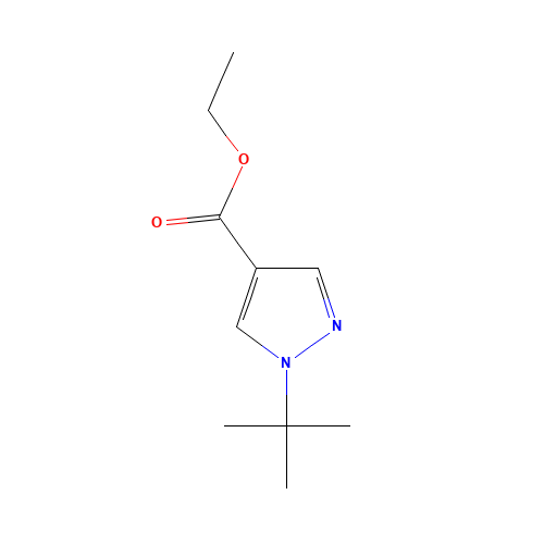 ethyl 1-tert-butylpyrazole-4-carboxylate (CAS: 139308-53-5) - Chemical Structure and Molecular Formula 