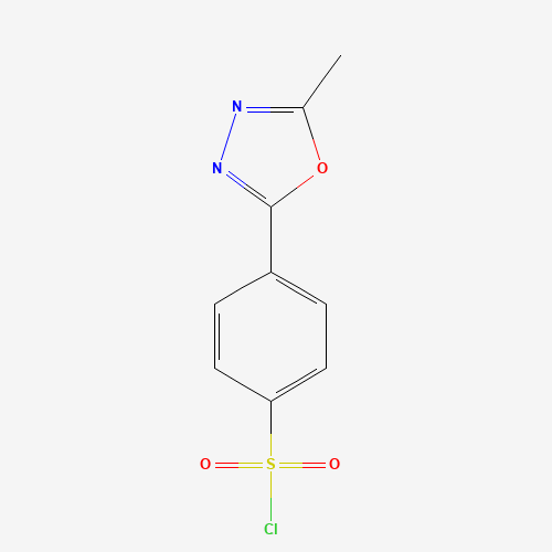 4-(5-methyl-1,3,4-oxadiazol-2-yl)benzenesulfonyl chloride (CAS: 880771-39-1) - Chemical Structure and Molecular Formula 