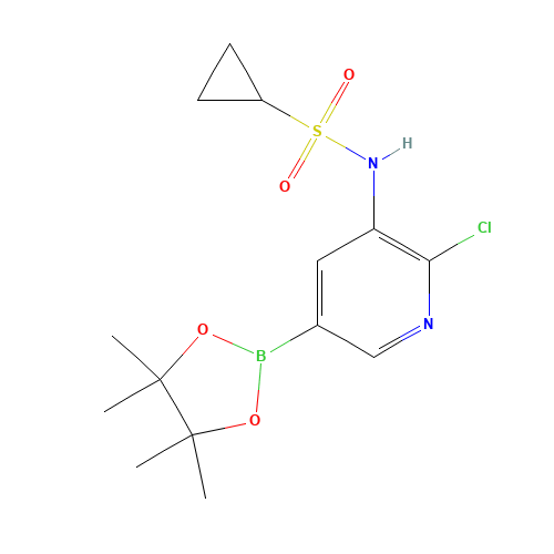 N-[2-chloro-5-(4,4,5,5-tetramethyl-1,3,2-dioxaborolan-2-yl)pyridin-3-yl]cyclopropanesulfonamide (CAS: 1083326-53-7) - Related Chemical Product