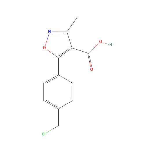 5-[4-(chloromethyl)phenyl]-3-methyl-1,2-oxazole-4-carboxylic acid (CAS: 1243415-10-2) - Related Chemical Product