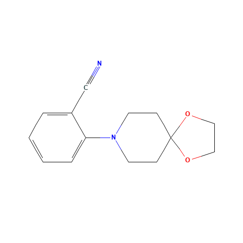 2-(1,4-dioxa-8-azaspiro[4.5]decan-8-yl)benzonitrile (CAS: 120807-27-4) - Chemical Structure and Molecular Formula 