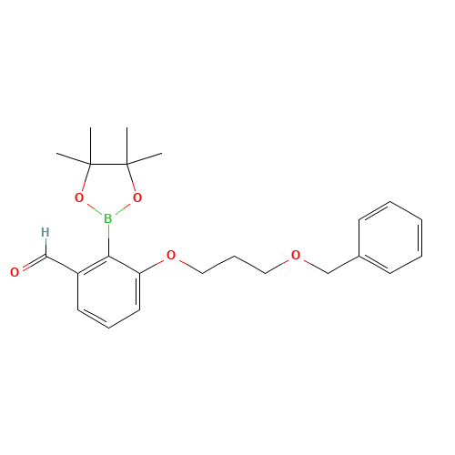 3-(3-phenylmethoxypropoxy)-2-(4,4,5,5-tetramethyl-1,3,2-dioxaborolan-2-yl)benzaldehyde (CAS: 1093643-90-3) - Related Chemical Product