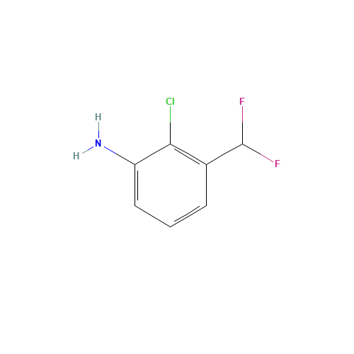 2-chloro-3-(difluoromethyl)aniline (CAS: 1261499-71-1) - Chemical Structure and Molecular Formula 