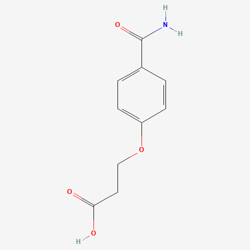 3-(4-carbamoylphenoxy)propanoic acid (CAS: 111140-92-2) - Chemical Structure and Molecular Formula 