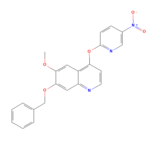 6-methoxy-4-(5-nitropyridin-2-yl)oxy-7-phenylmethoxyquinoline (CAS: 960299-71-2) - Related Chemical Product