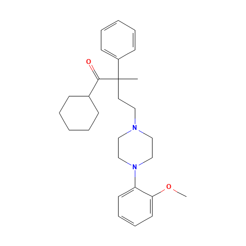 1-cyclohexyl-4-[4-(2-methoxyphenyl)piperazin-1-yl]-2-methyl-2-phenylbutan-1-one (CAS: 228418-79-9) - Related Chemical Product