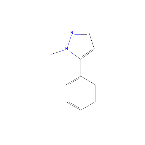 1-methyl-5-phenylpyrazole (CAS: 3463-27-2) - Chemical Structure and Molecular Formula 