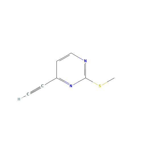 4-ethynyl-2-methylsulfanylpyrimidine (CAS: 544675-64-1) - Chemical Structure and Molecular Formula 