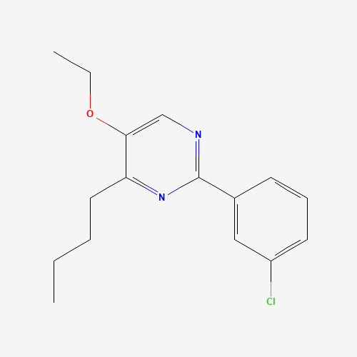 4-butyl-2-(3-chlorophenyl)-5-ethoxypyrimidine (CAS: 1314391-32-6) - Chemical Structure and Molecular Formula 
