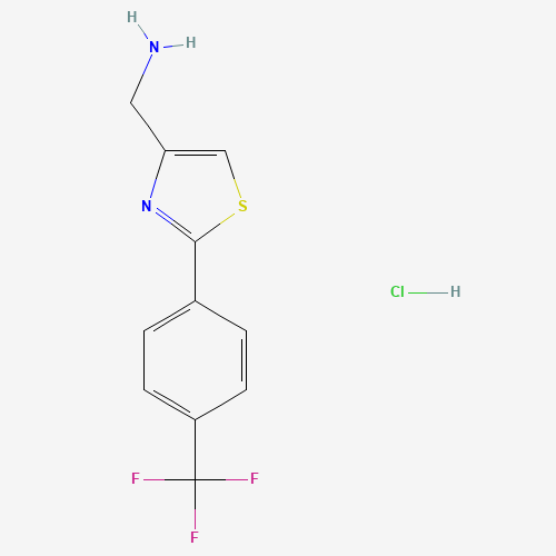 [2-[4-(trifluoromethyl)phenyl]-1,3-thiazol-4-yl]methanamine;hydrochloride (CAS: 690632-10-1) - Related Chemical Product
