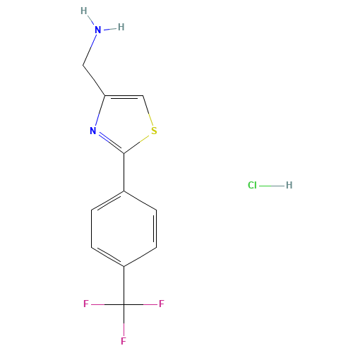 [2-[4-(trifluoromethyl)phenyl]-1,3-thiazol-4-yl]methanamine;hydrochloride (CAS: 690632-10-1) - Related Chemical Product